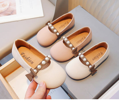 Zapatillas deportivas de moda para niños con perlas 
