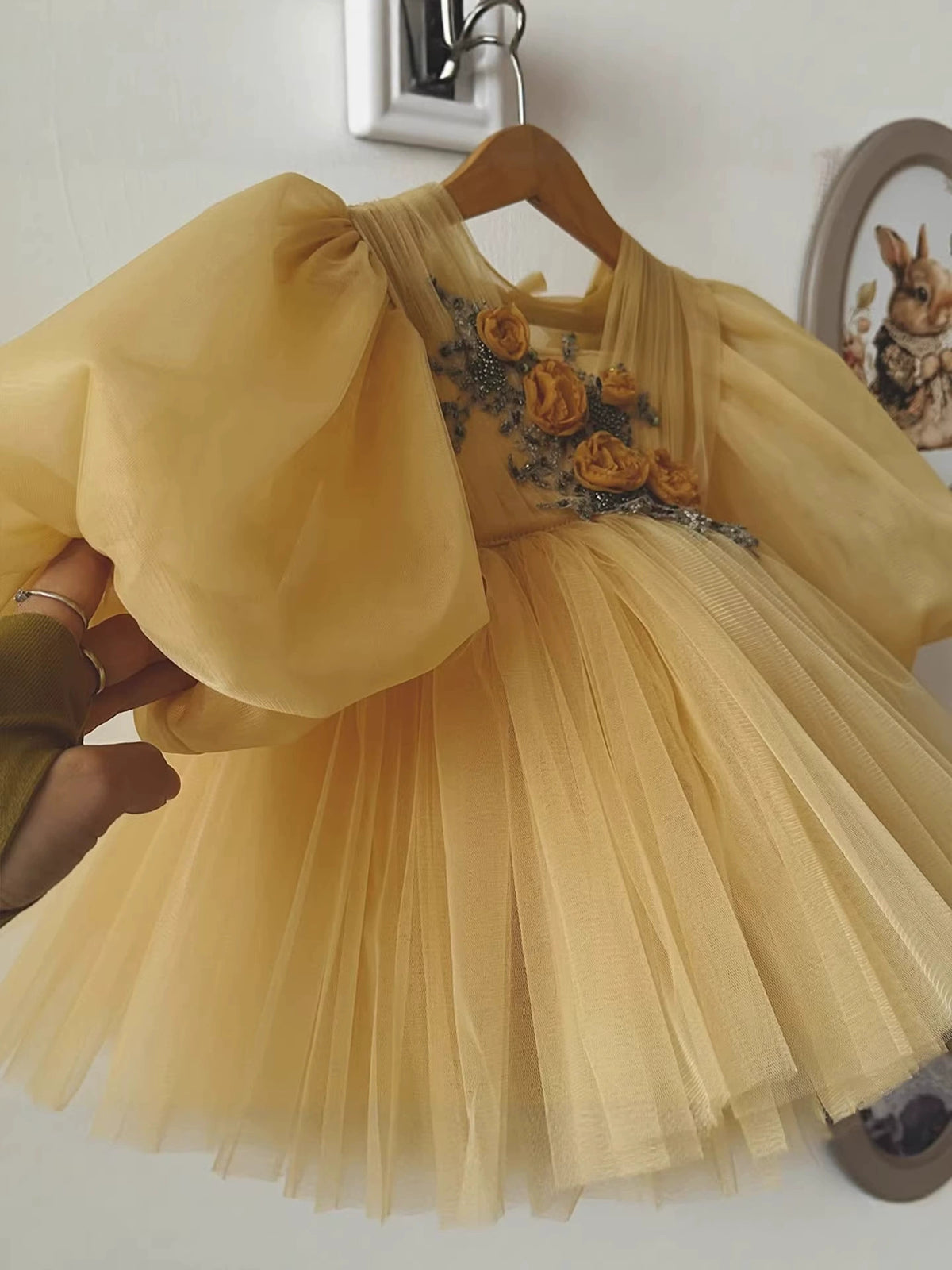 Tulle Party Dress with Flowers