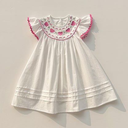 Children's Dress with Hearts Collar