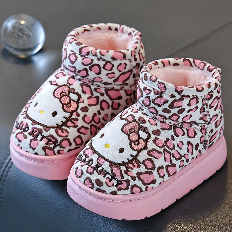 Fashion Boots PU Short Plush Warm Girls Boots