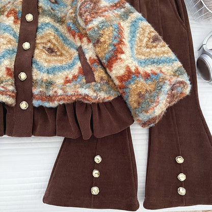 Girls' Super Warm Button-Down Set