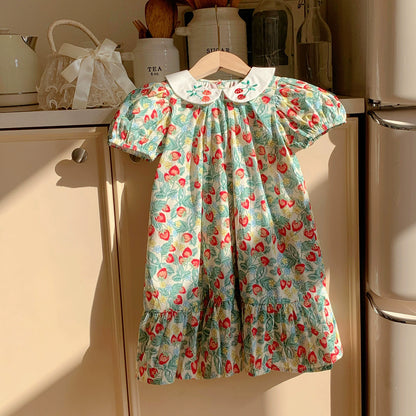 Delicate Strawberry Children's Dress