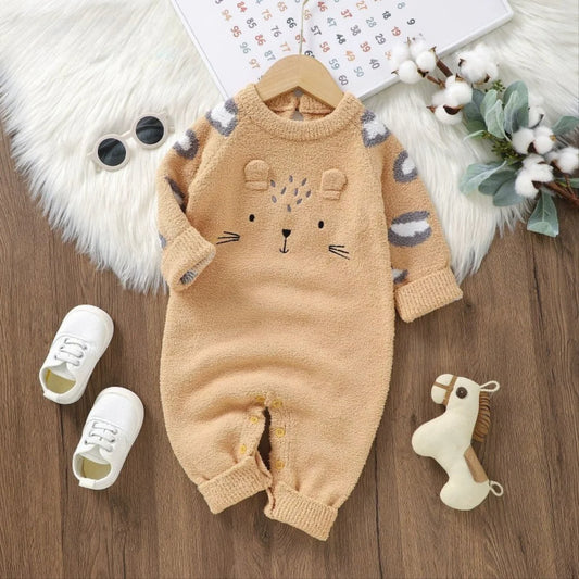 Winter Children's Teddy Bear Jumpsuit