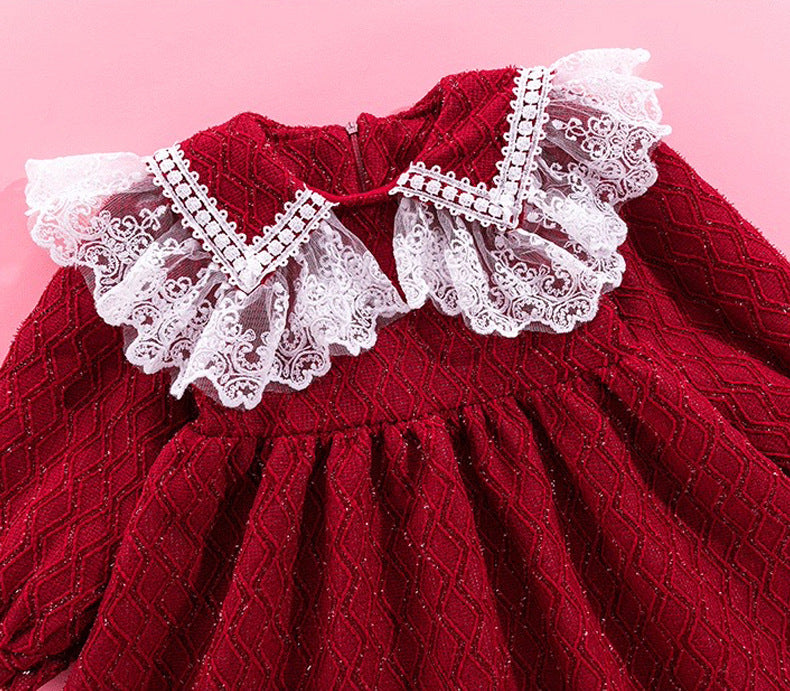 Children's Dress with Lace Detail