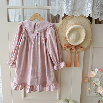 Children's Dress with Lace and Flowers