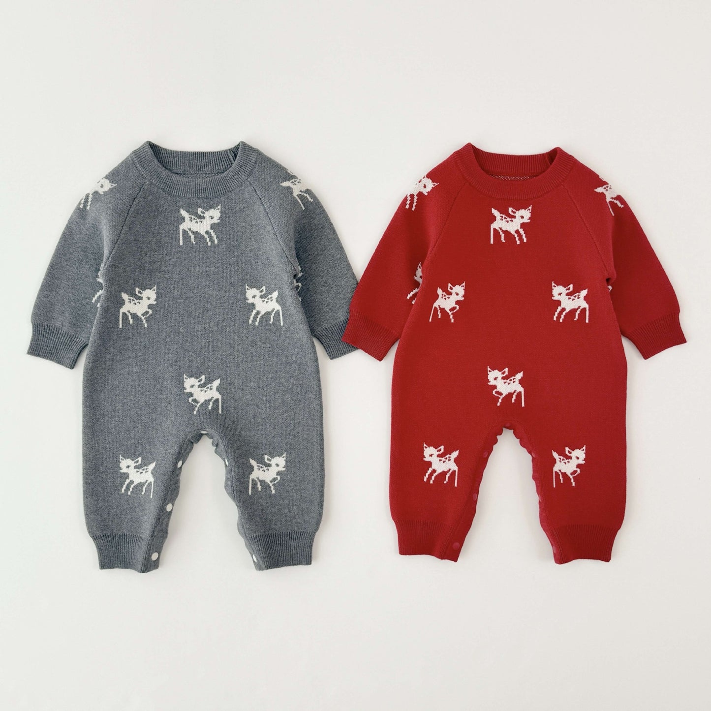 Children's Knitted Jumpsuit with Animal Print
