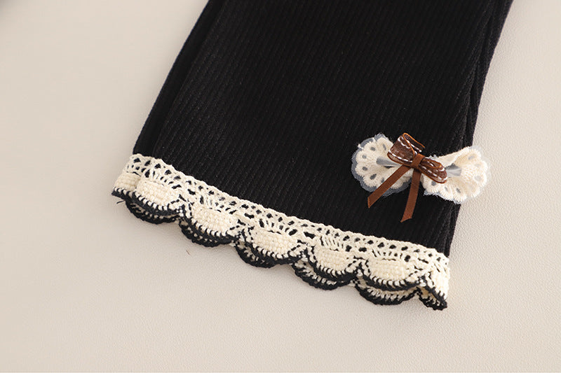 Children's 3-Piece Denim Set with Bows