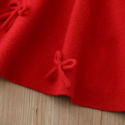 Children's Winter Dress with Bows