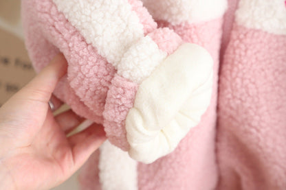 Conjunto infantil de invierno con gatito grueso para mujer 