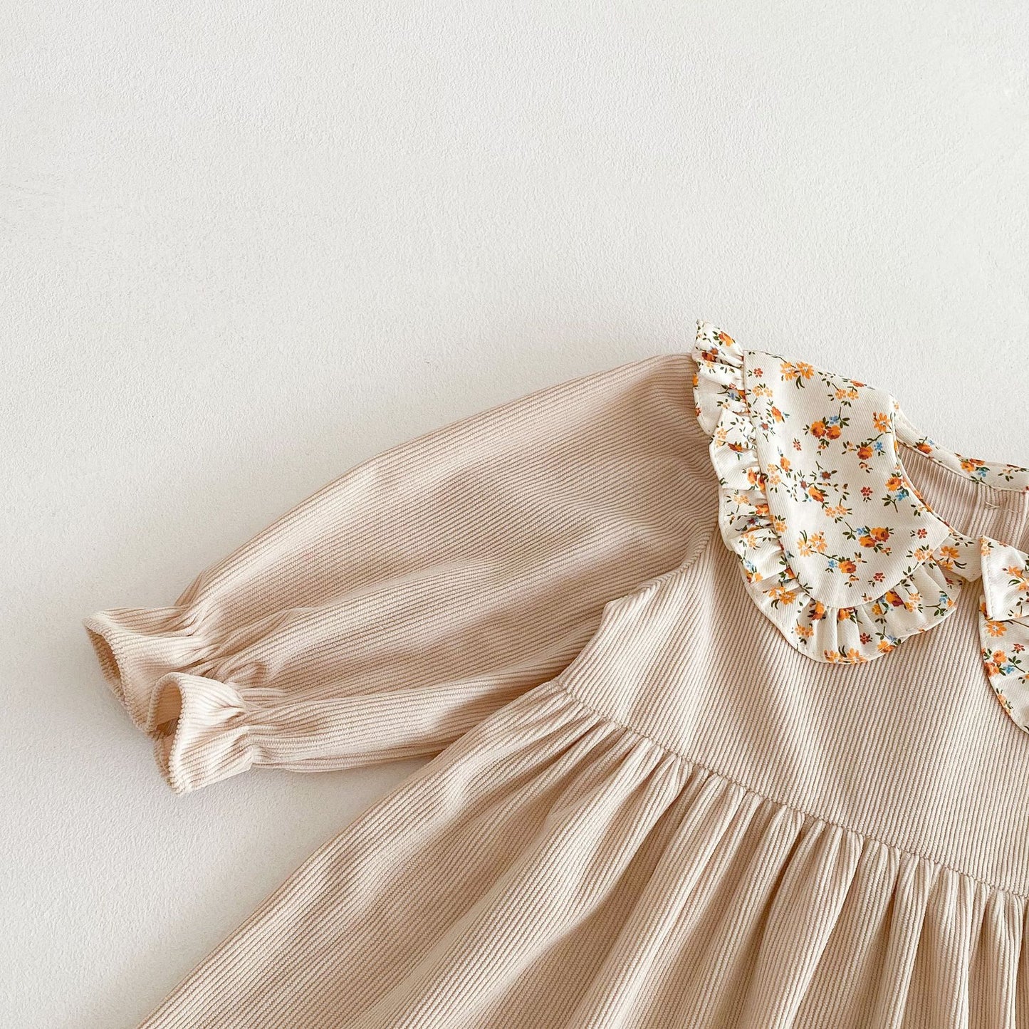 Children's Dress with Flower Collar