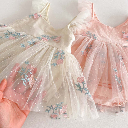 Body de tul floral para mujer 