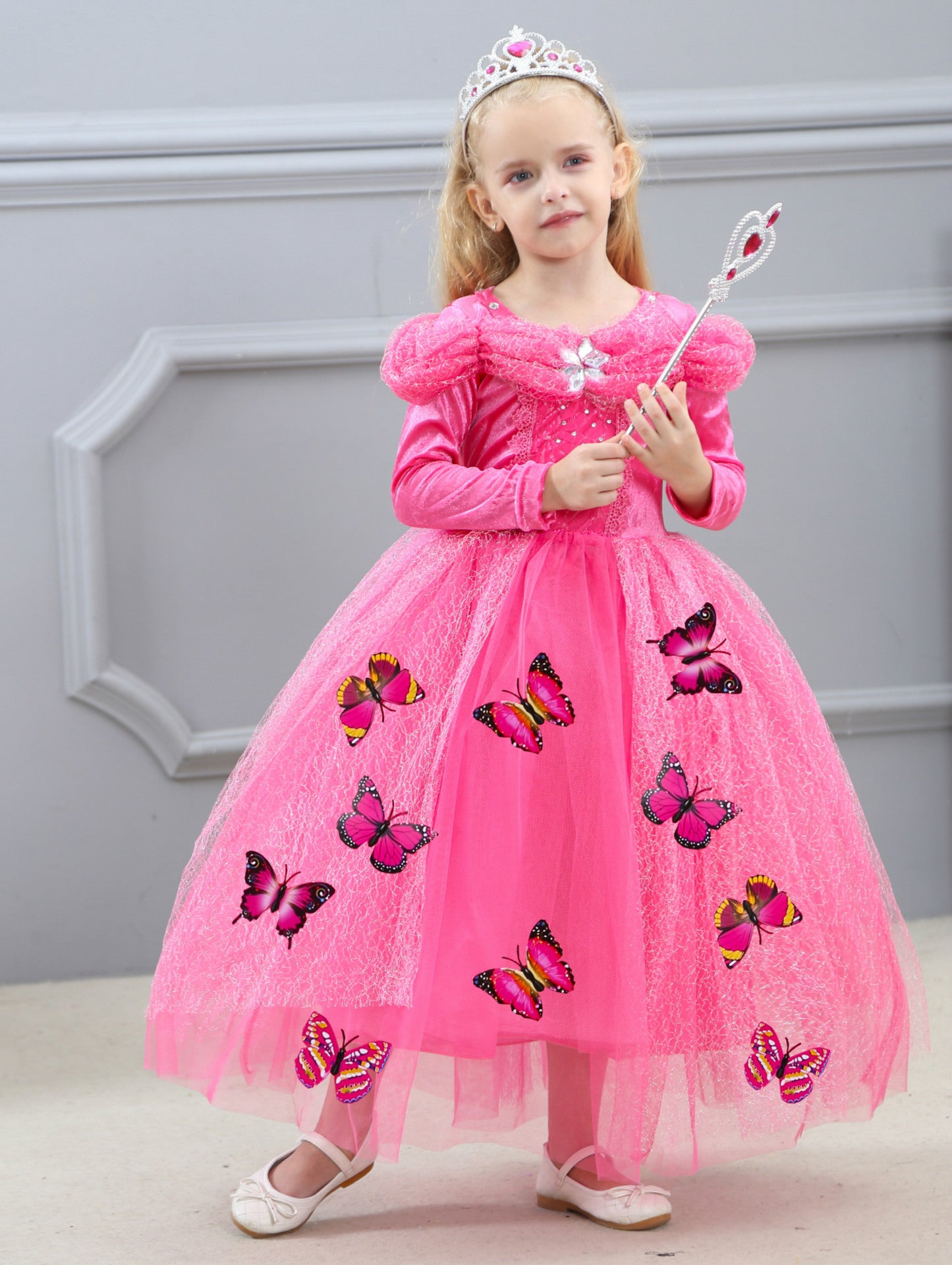 Pink Butterfly Party Dress
