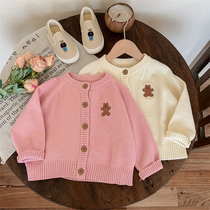 Abrigo de osito de punto para mujer y niño 
