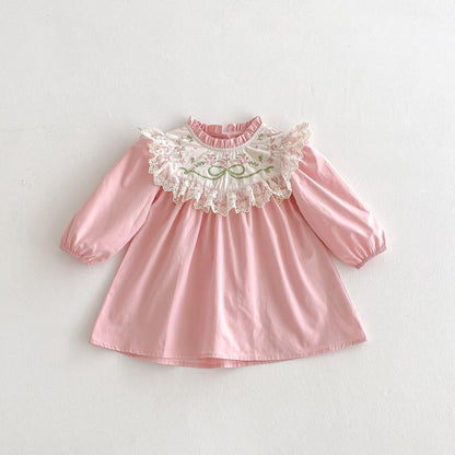 Children's Dress with Embroidery and Bow