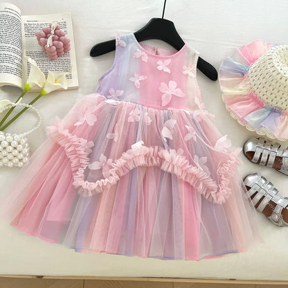 Children's Tulle Dress with Butterflies