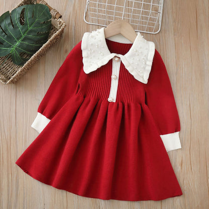 Children's Knitted Pearl Dress
