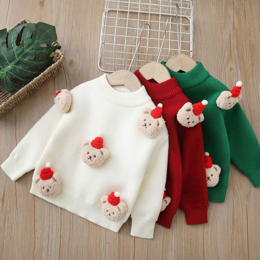 Kids’ Knit Sweater with Teddy Bears