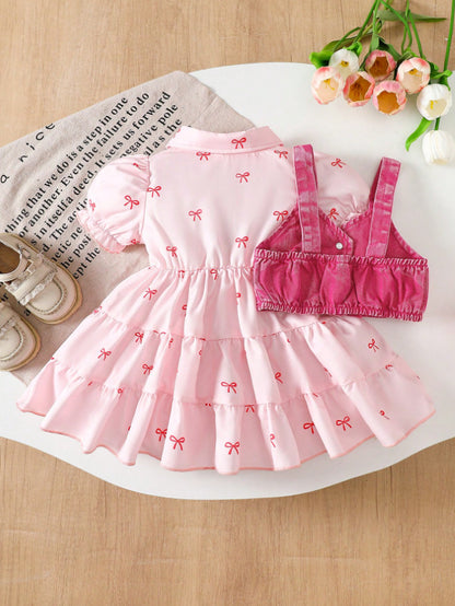 Children's Dress with Bows and Top