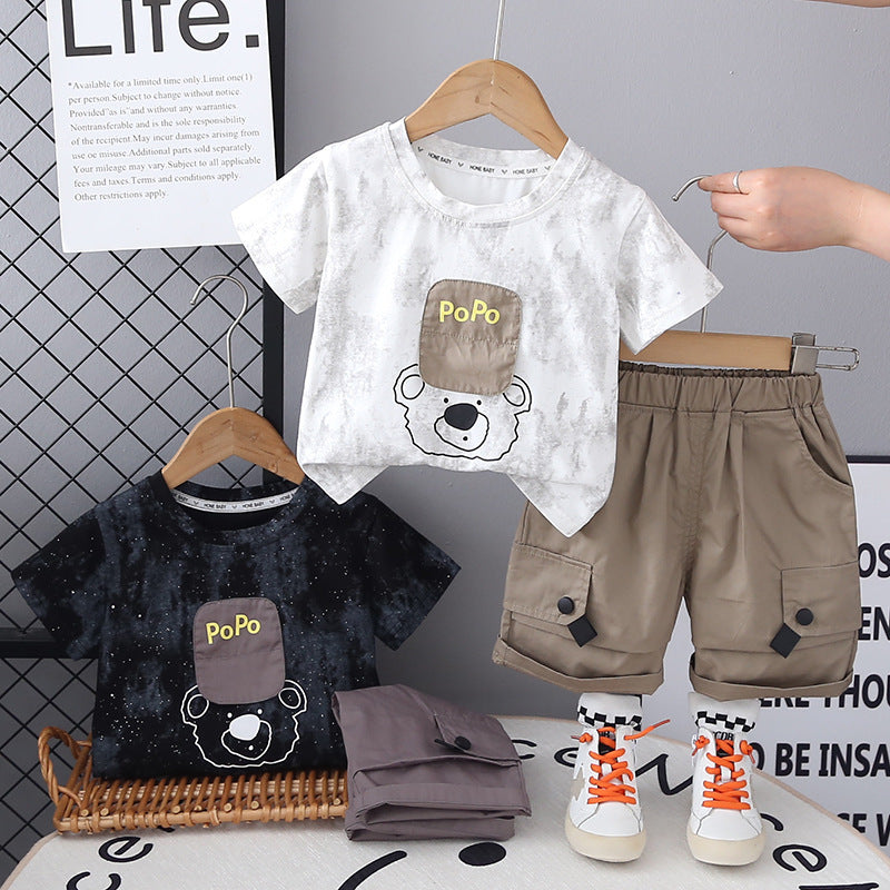 Children's Set with Teddy Bear and Pockets