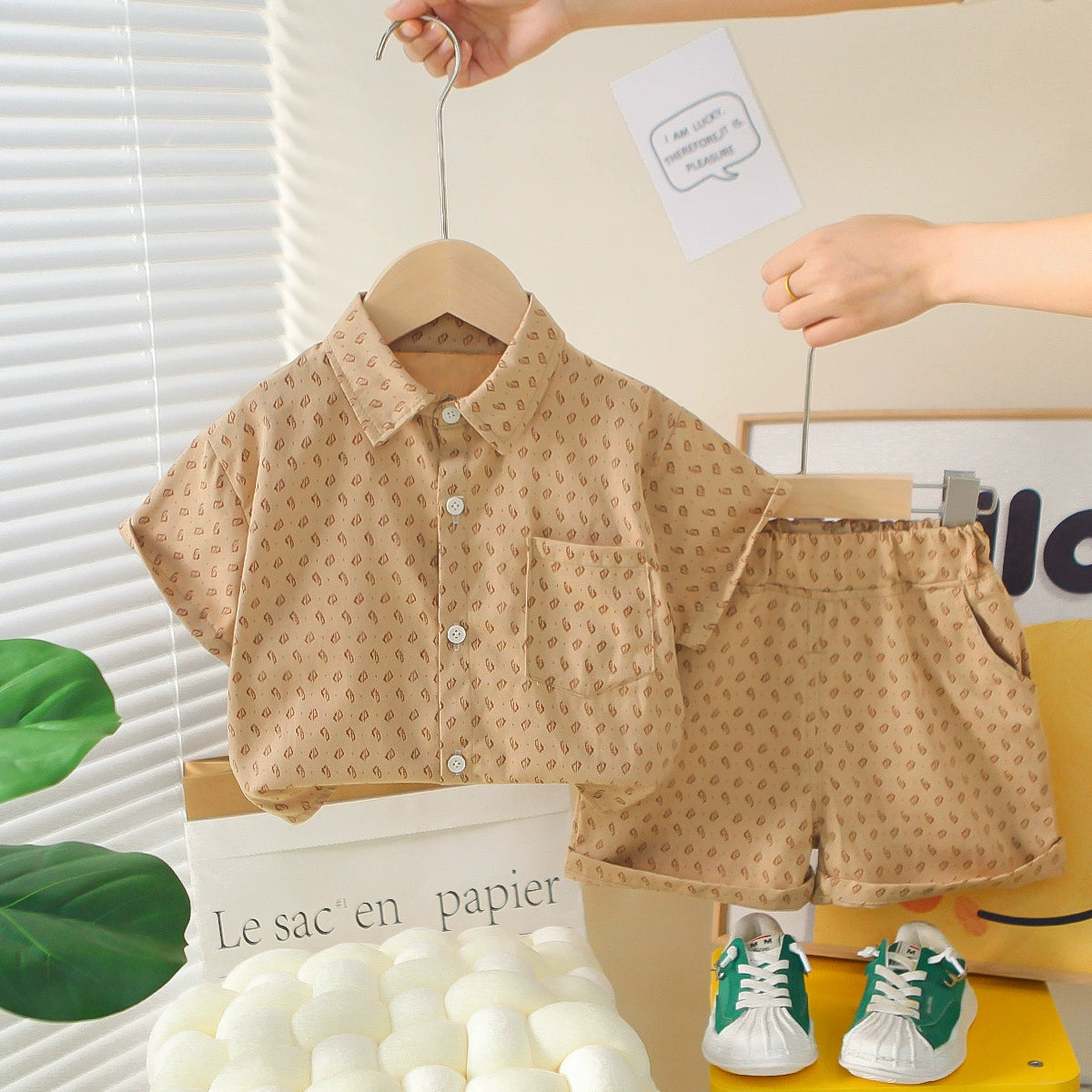 Modern Boys' Outfit with Prints