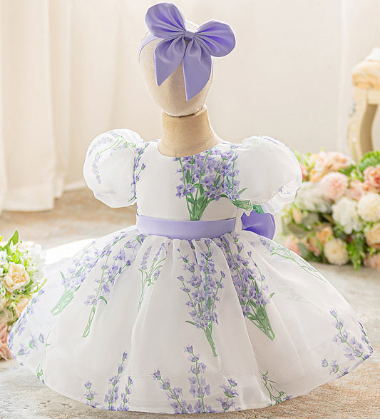 Children's Puffy Flower Party Dress