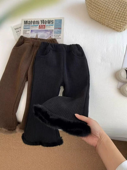 Children's Winter Pants with Plush Hem