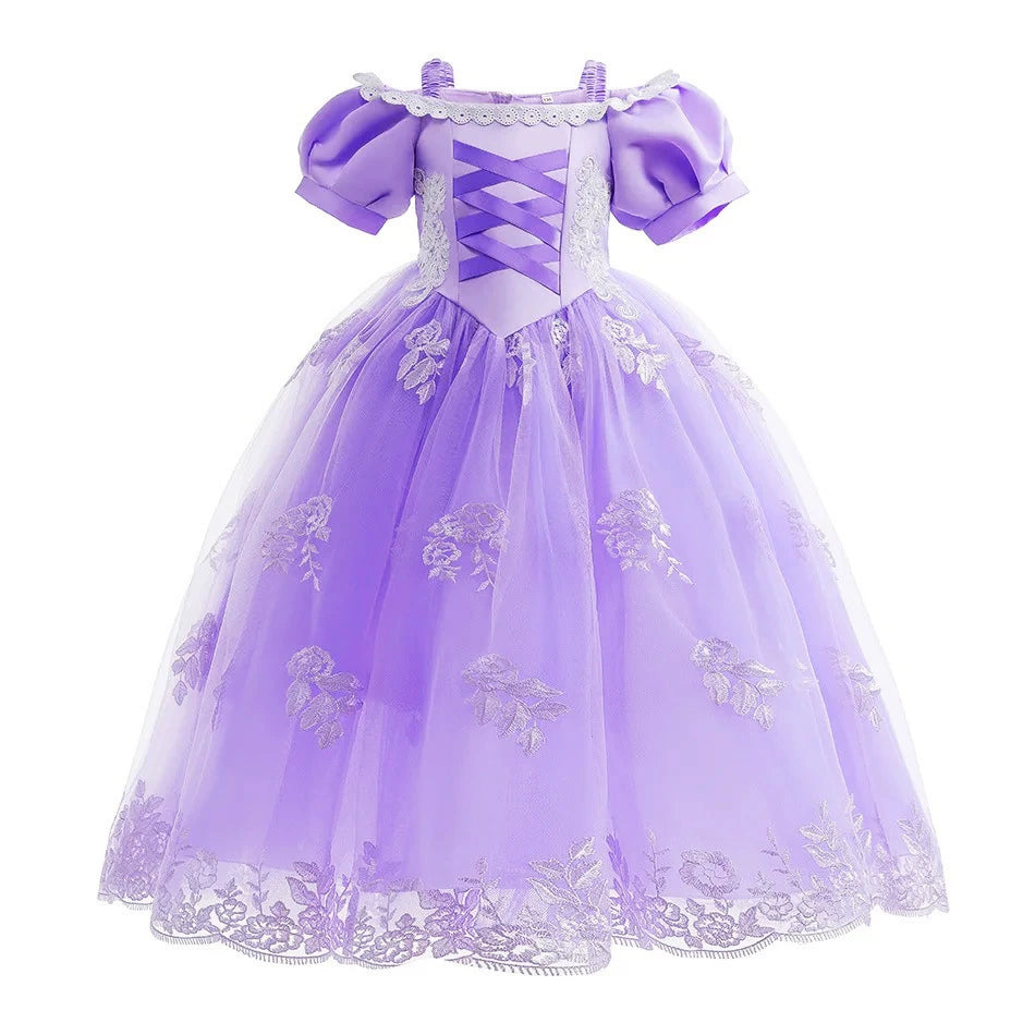 Purple Glitter Party Dress