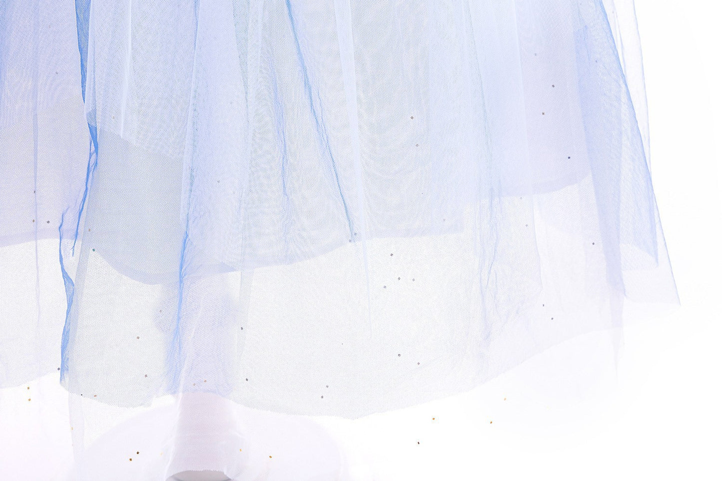 Blue Party Dress with Butterflies and Glitter