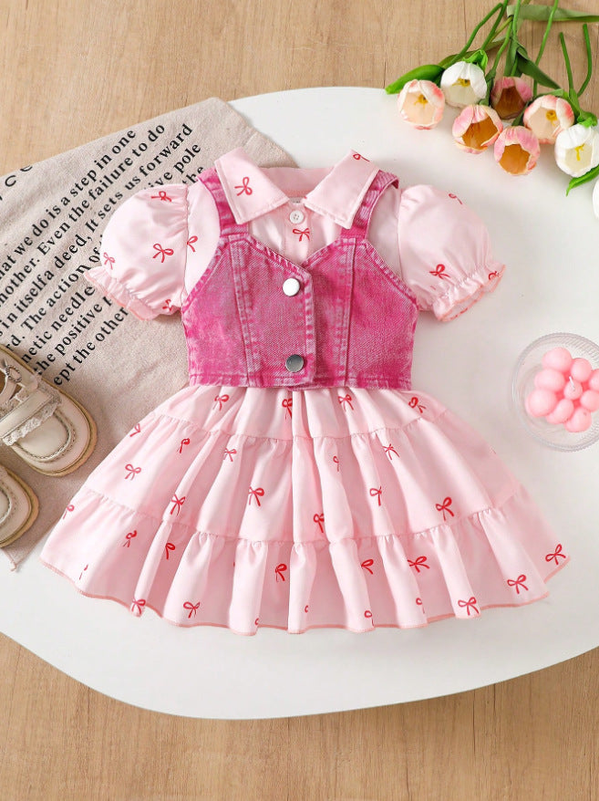 Children's Dress with Bows and Top