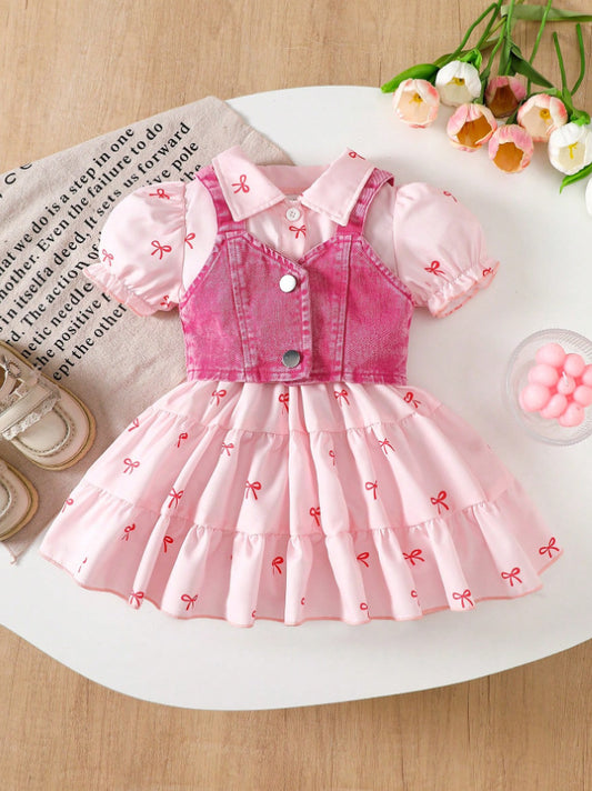 Children's Dress with Bows and Top