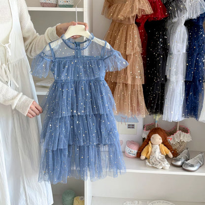 Children's Tulle Dress with Little Stars