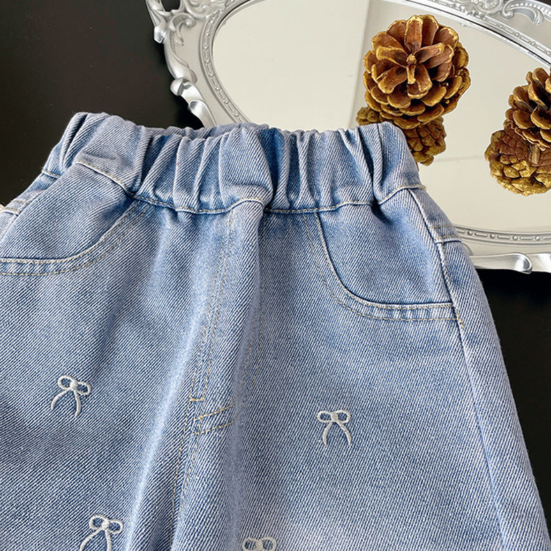 Girls' Jeans with Little Bows