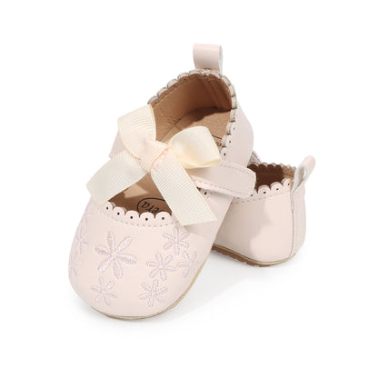 Children's Shoes with Flowers and Bow