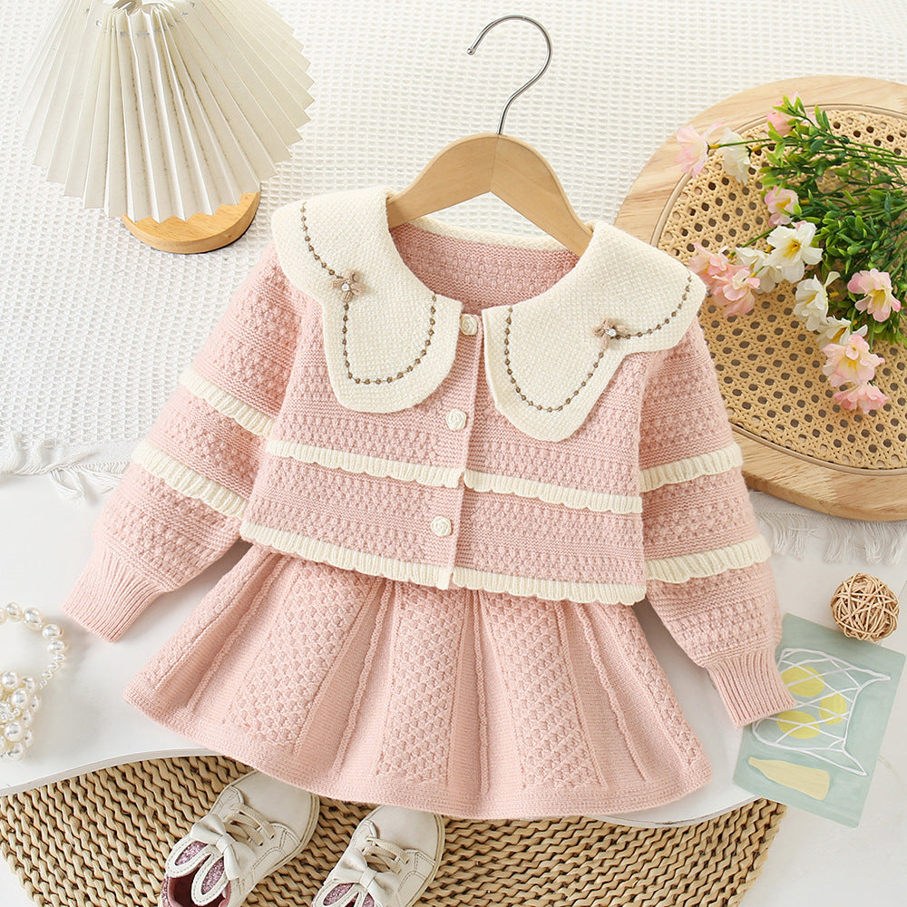 Conjunto de punto boutique para niñas 