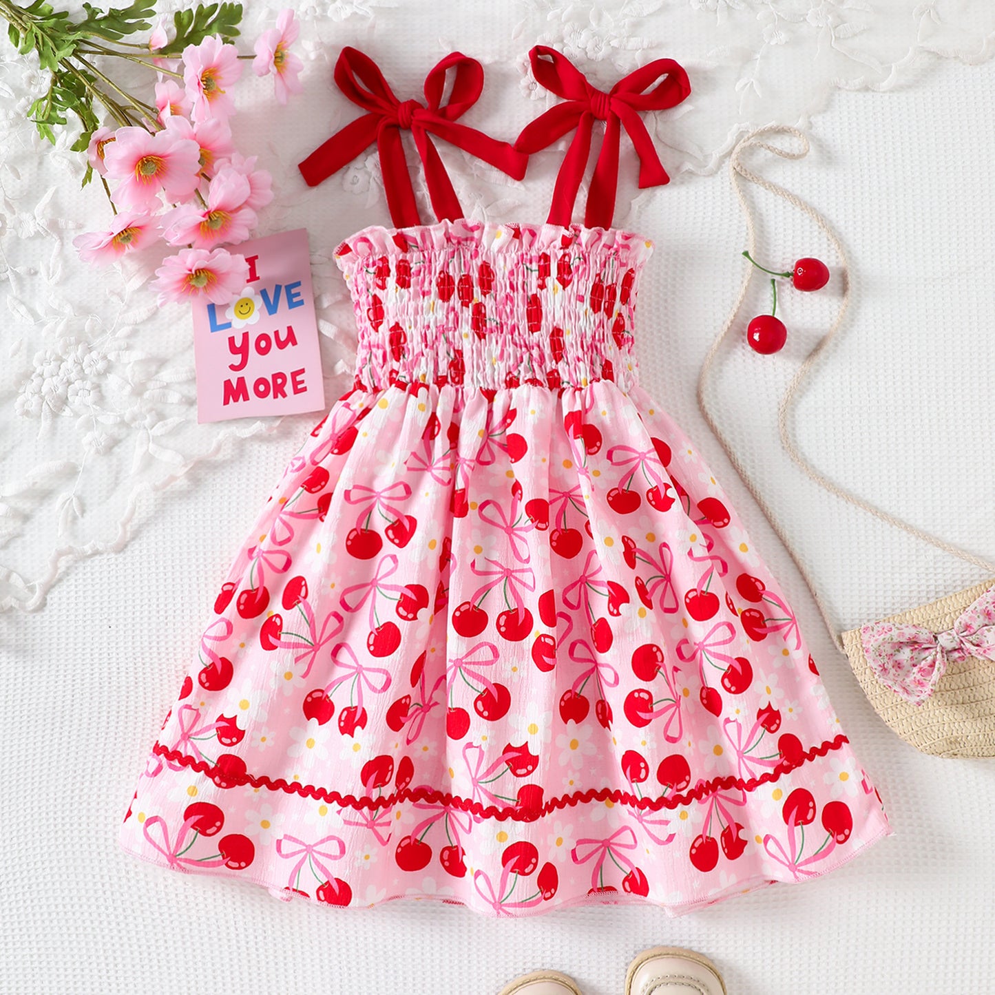 Cherry Print Children's Dress