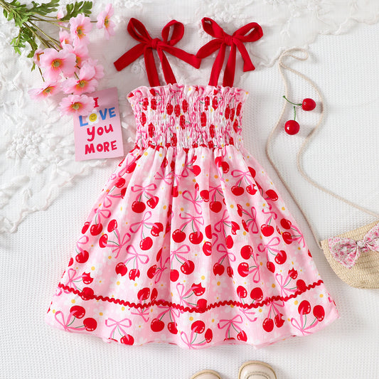 Cherry Print Children's Dress