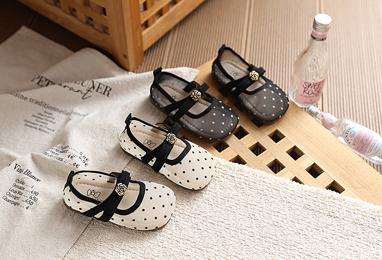 Girls' Polka-Dot Ballet Flats