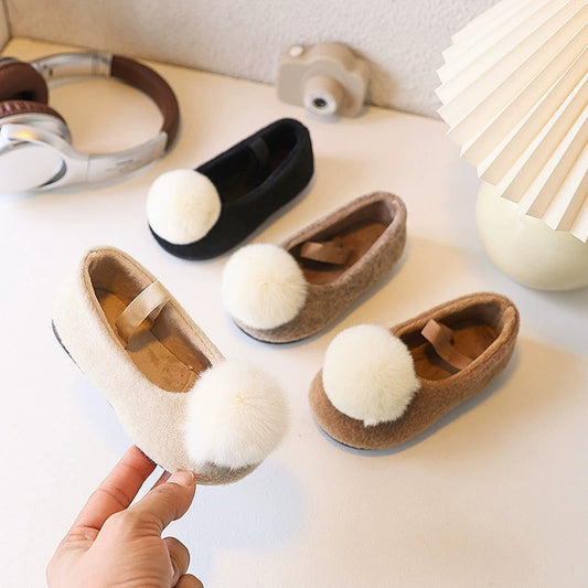 Girls' Pom-Pom Shoes