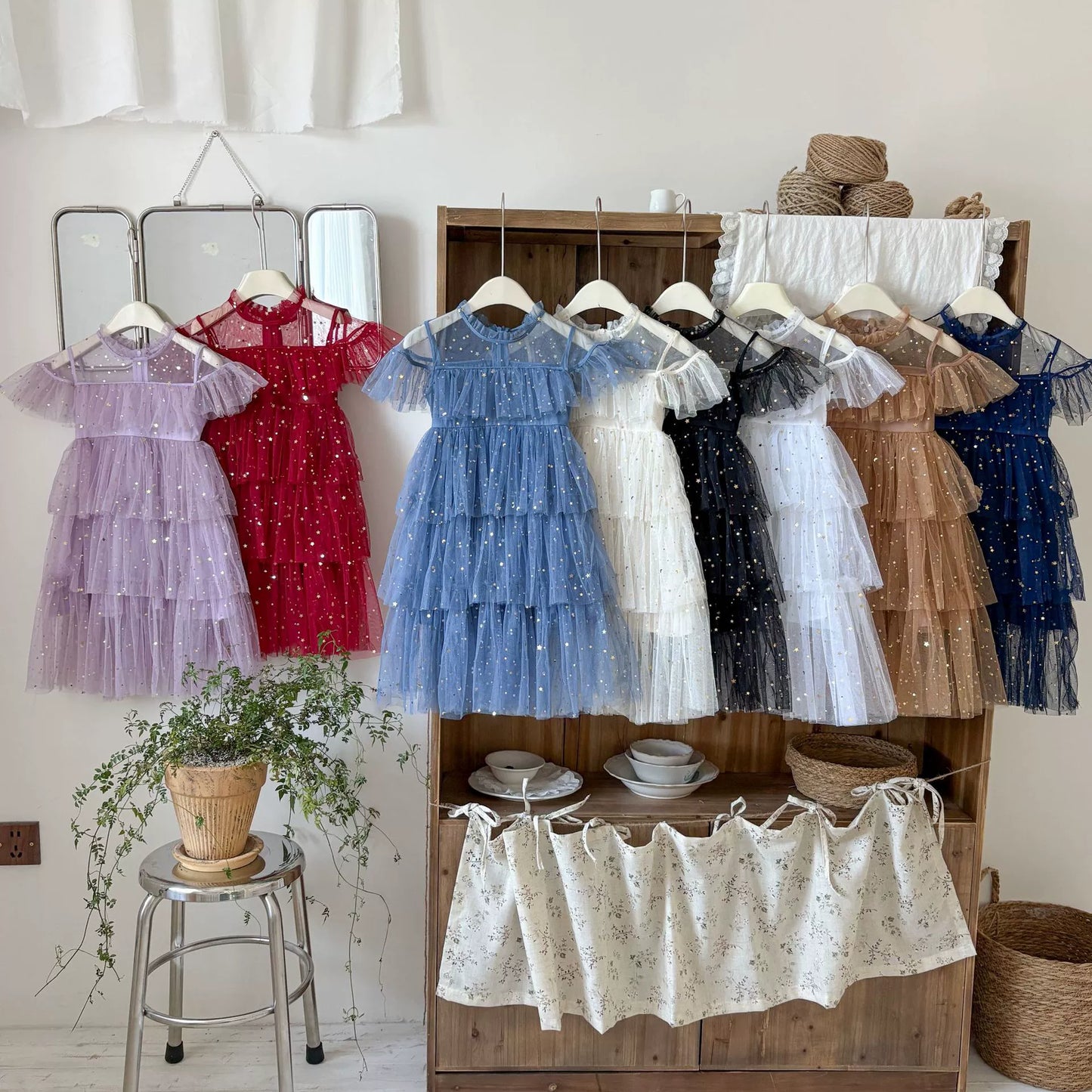 Children's Tulle Dress with Little Stars