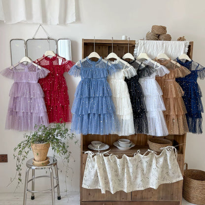 Children's Tulle Dress with Little Stars