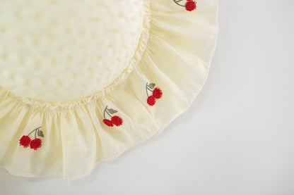 Children's Dress with Cherry Embroidery