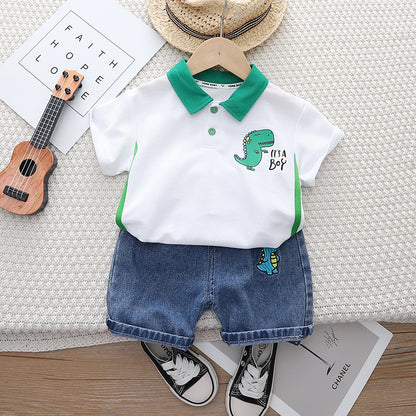 Boys' Dino Polo Shirt Set