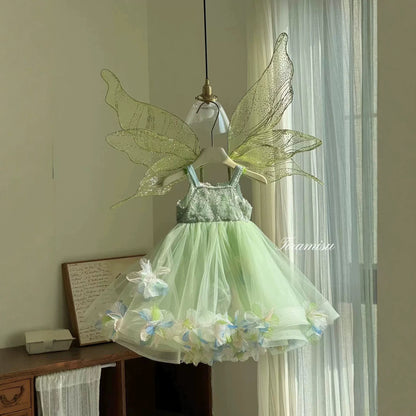 Cute Suspender Fluffy Children dresses