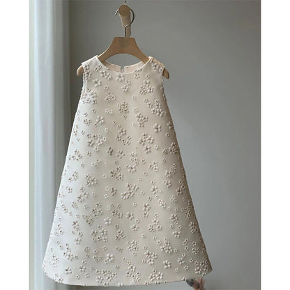 Children's Dress with Flowers and Bow