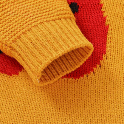 جمبسوت أطفال محبوك بنقشة الخنفساء 