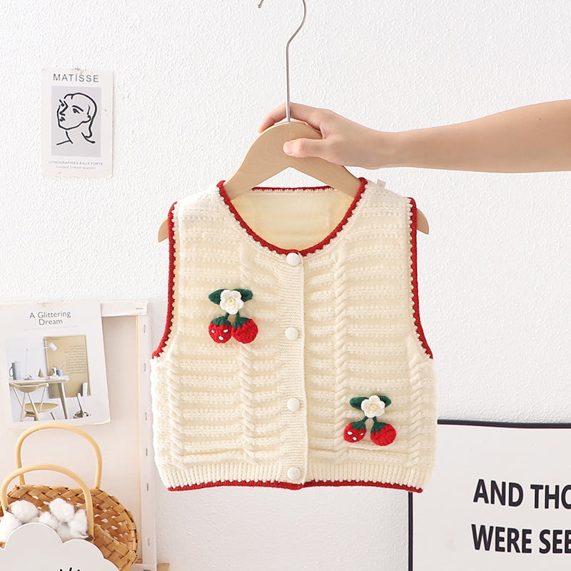 Chaleco de punto para mujer Cherry para niños 