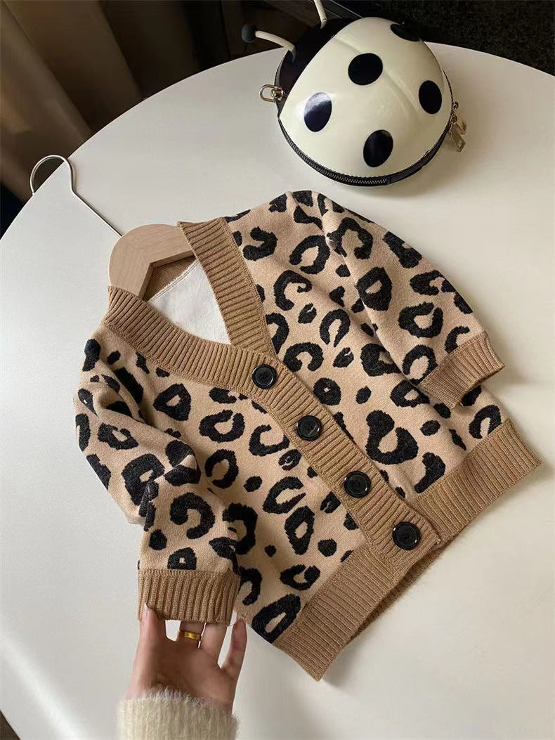 Blusa infantil de leopardo de verano para mujer 
