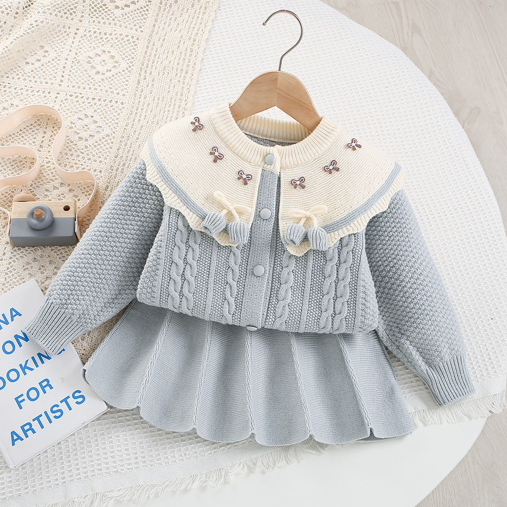 Children's Knitted Set with Bows
