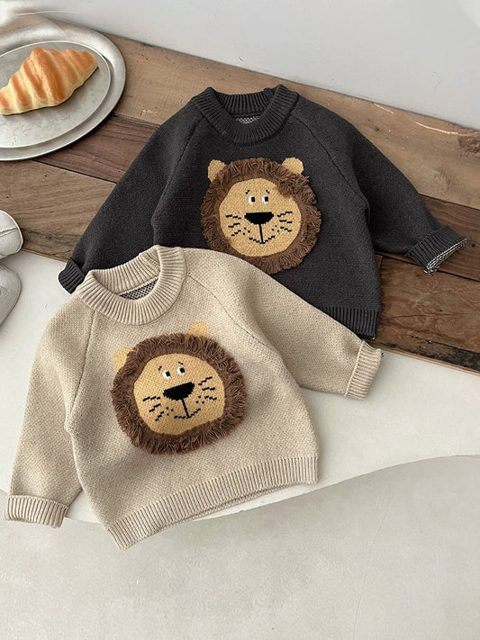 Children's Knitted Lion Sweater