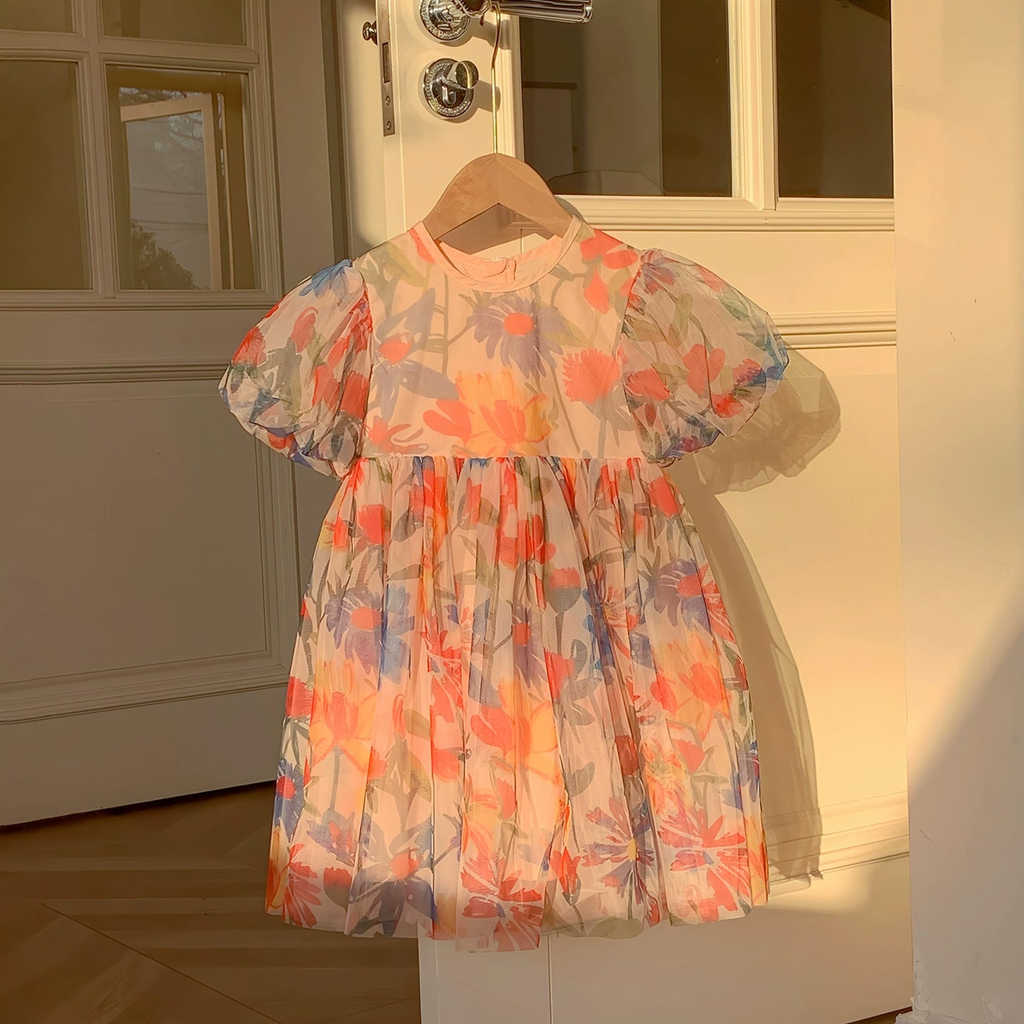 Children's Floral Tulle Dress